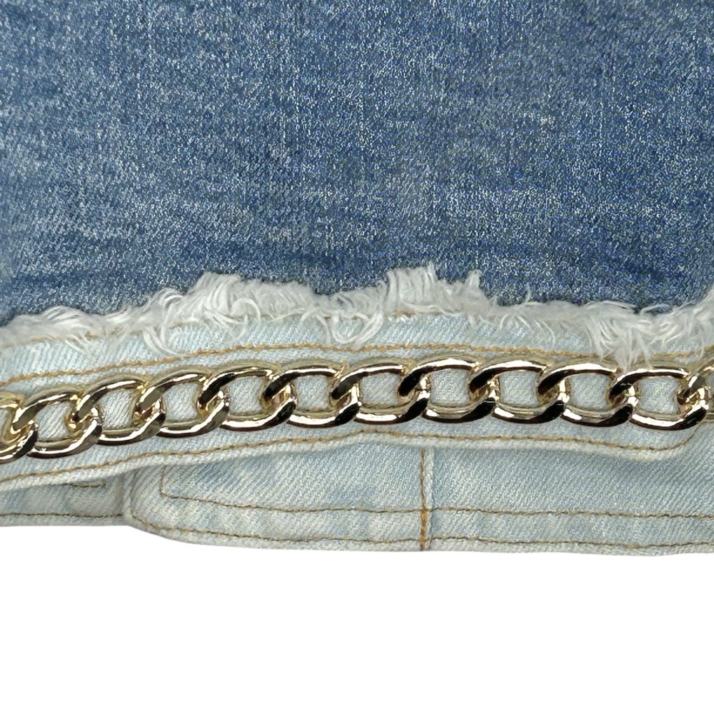 Alice +‎ Olivia Landon Cropped Denim Jacket Large Y2k NYE Designer Party NWT - Picture 10 of 16